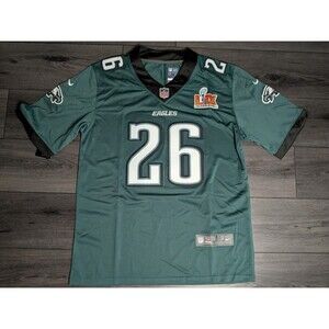 🏈 Saquon Barkley #26 Philadelphia Eagles 2025 Bowl Patch Stitched Jersey Medium